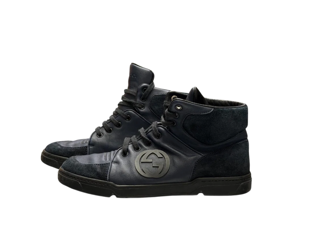 Gucci High Top GG Sneaker Navy