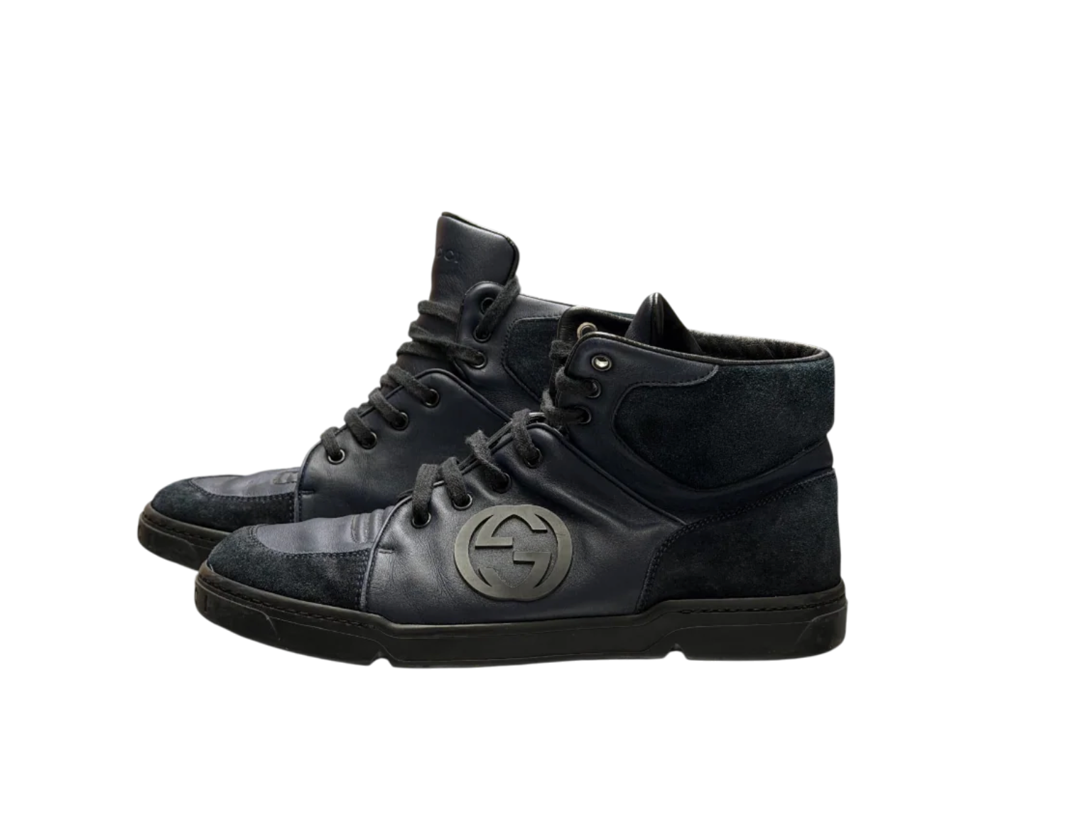 Gucci High Top GG Sneaker Navy