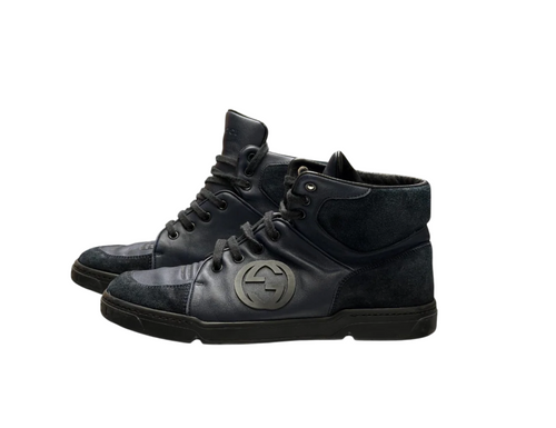 Gucci High Top GG Sneaker Navy