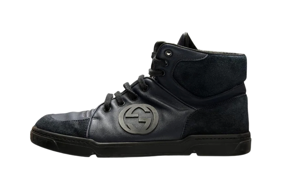 Gucci High Top GG Sneaker Navy