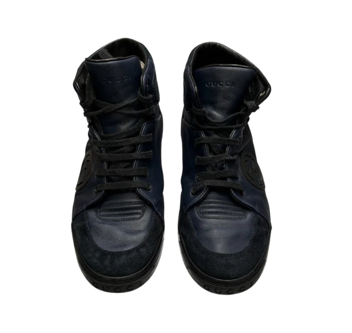 Gucci High Top GG Sneaker Navy
