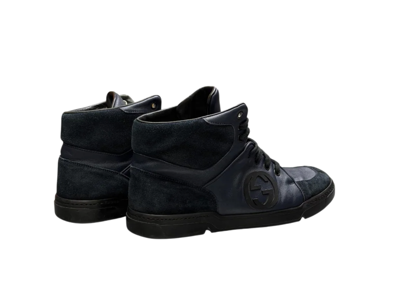 Gucci High Top GG Sneaker Navy