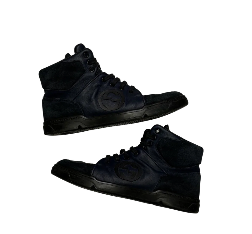 Gucci High Top GG Sneaker Navy
