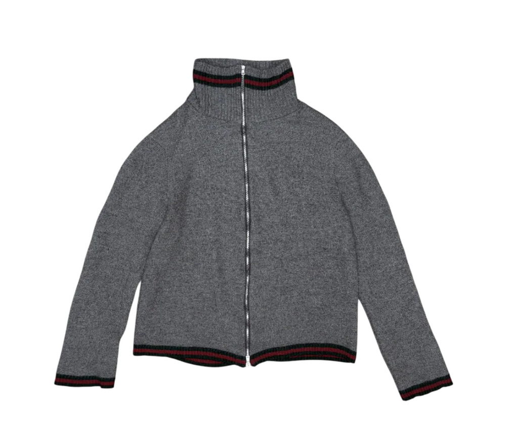Gucci Wool Zip Up Cardigan