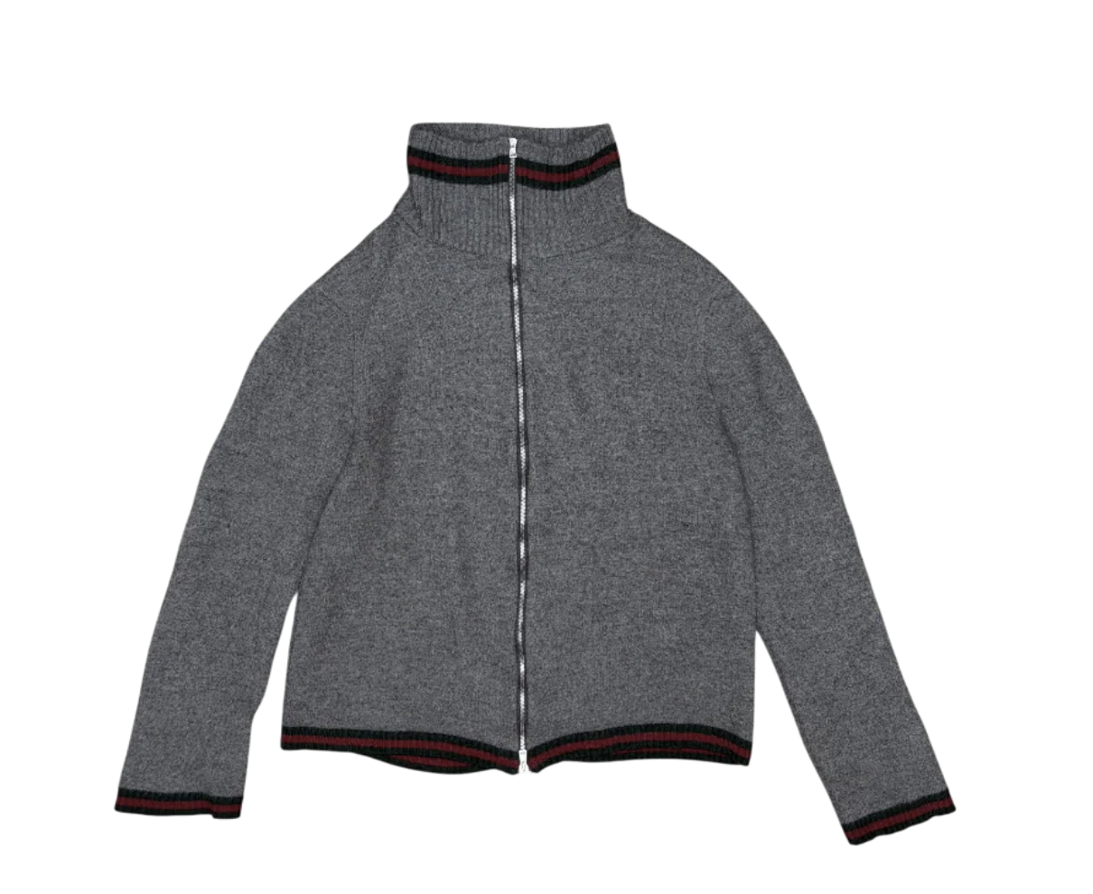 Gucci Wool Zip Up Cardigan
