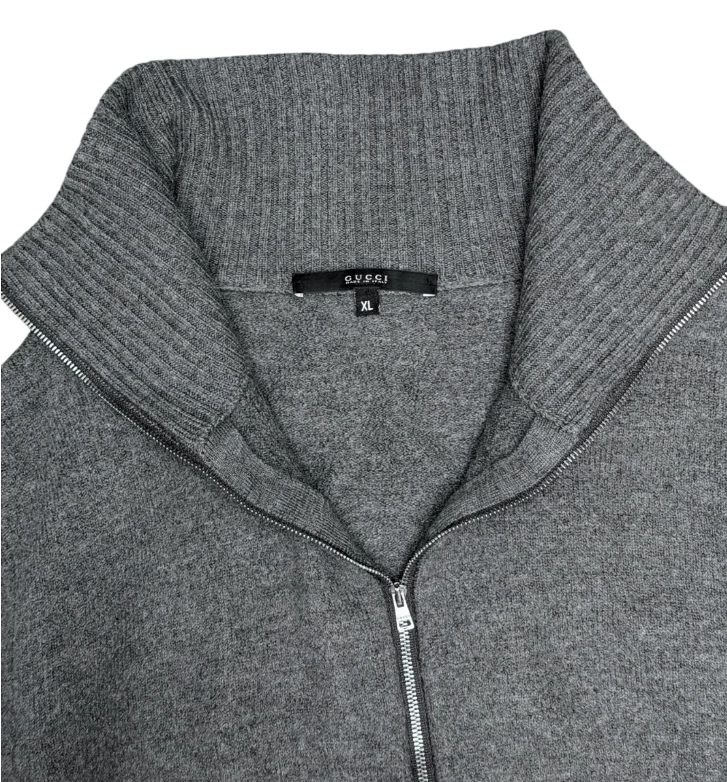 Gucci Wool Zip Up Cardigan